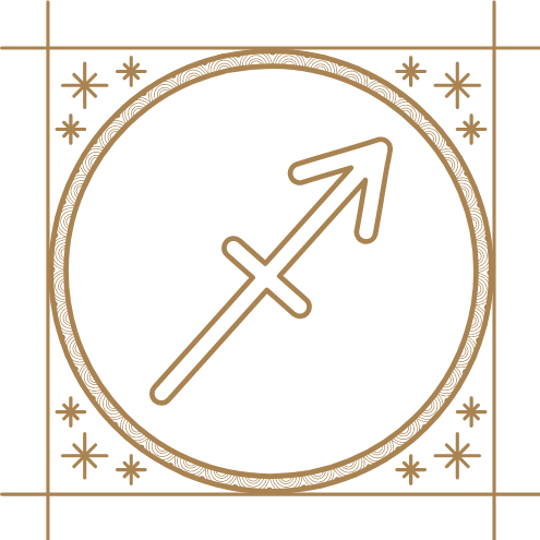 Afbeelding: teken van het sterrenbeeld Boogschutter