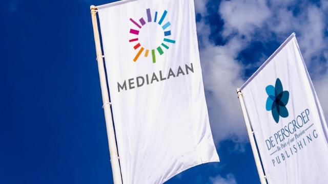 Foto: 2 vlaggen, Medialaan en De Persgroep Publishing