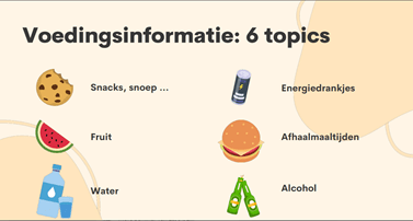 PPT voedingsinformatie topics